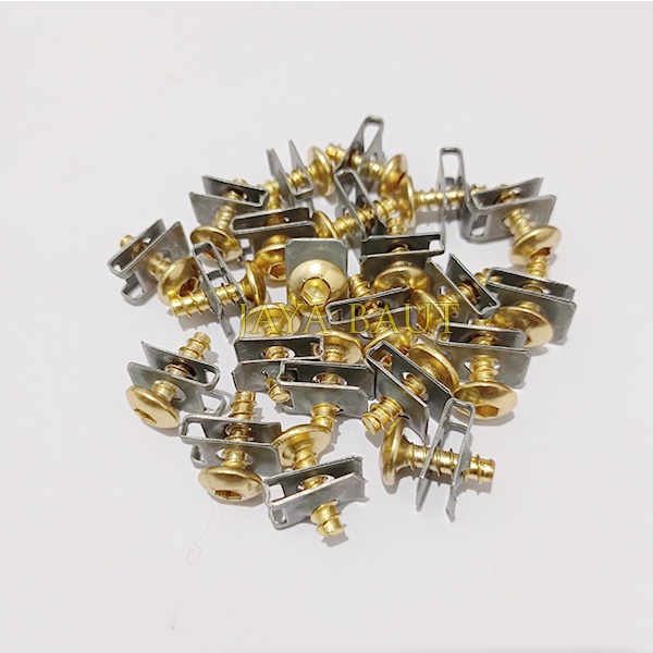 100 Pcs Baut Klip Yamaha Gold Kunci L / Baut Klip Yamaha Jupiter mx Nmax Aerok Lexi R15 Mio Verga Gold