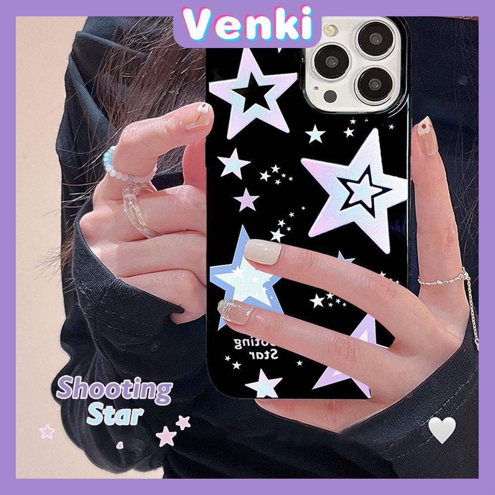iPhone Case For 14 Series TPU Soft Case Sweet Cute Glossy Black Case Purple Shooting Star Candy Case Camera Protection Shockproof For iPhone 14 13 12 11 Plus Pro Max 7 Plus X XR