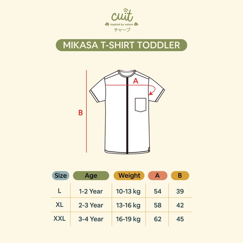 Cuit Kimmy Mikasa T-Shirt Toddler ( CT-MSTL-XXL)