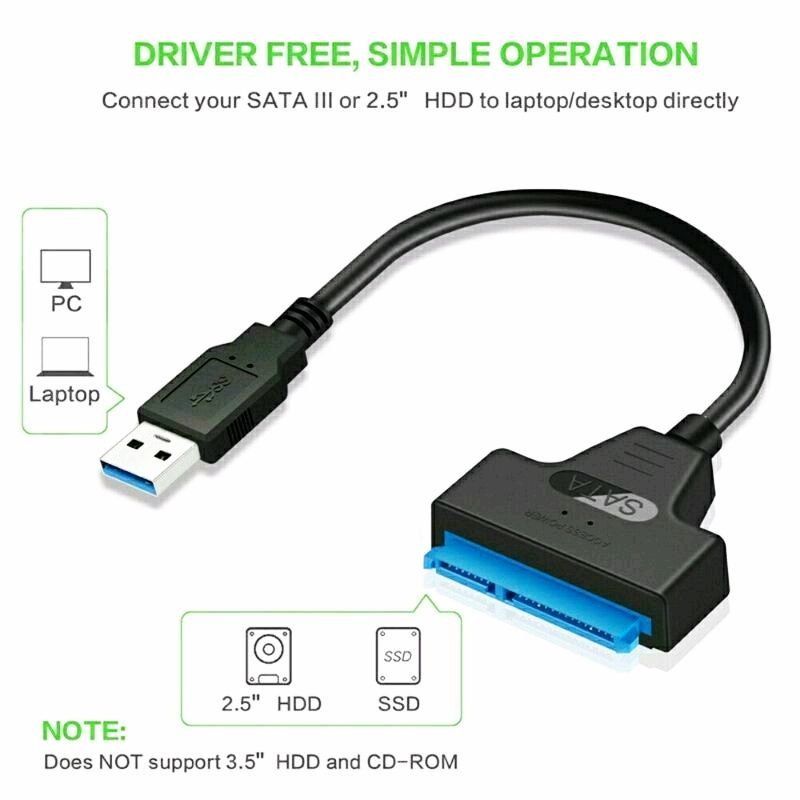 Adapter Converter / Konverter Kabel Hardisk / SSD 2.5 inch Eksternal Sata to Usb 3.0