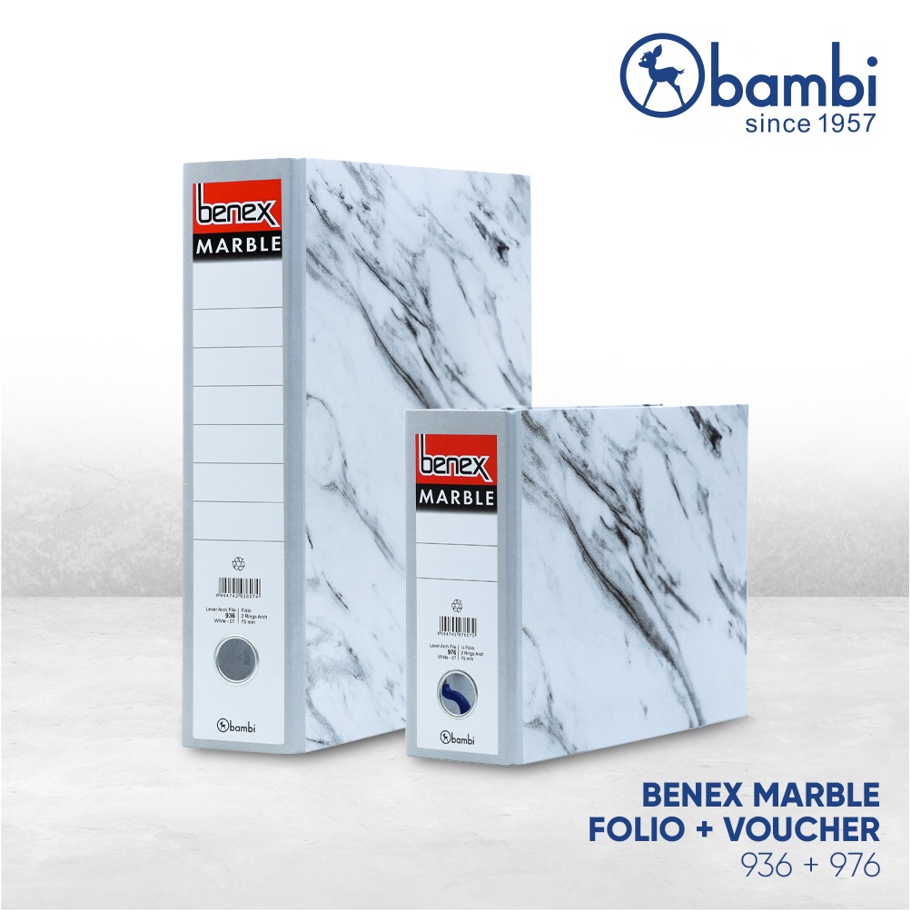 

Benex Marble Lever Arch File Ordner Folio + Voucher All Color Jumbo Size 75 mm Original