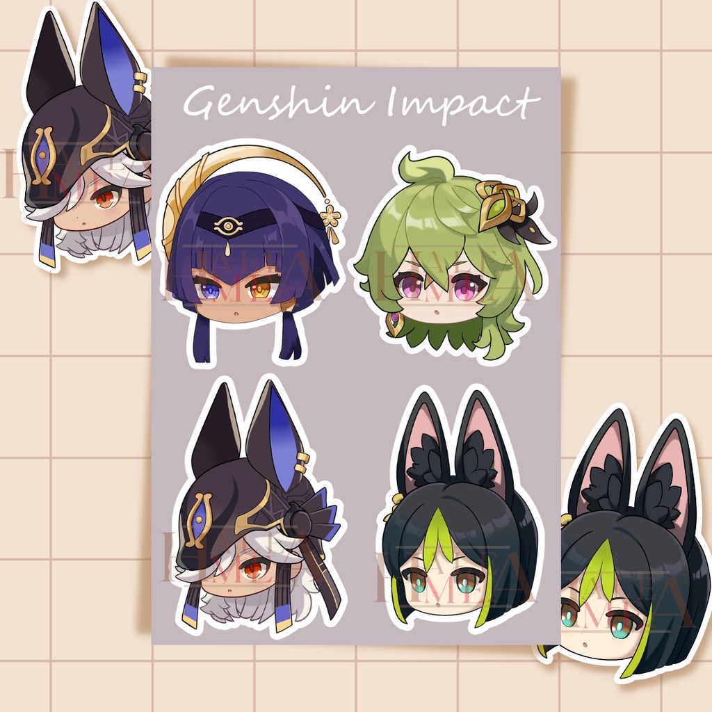 

[HaleaMe] Stiker Genshin Impact / Sticker Genshin Impact (Candace, Cyno, Colei, Tighnari)
