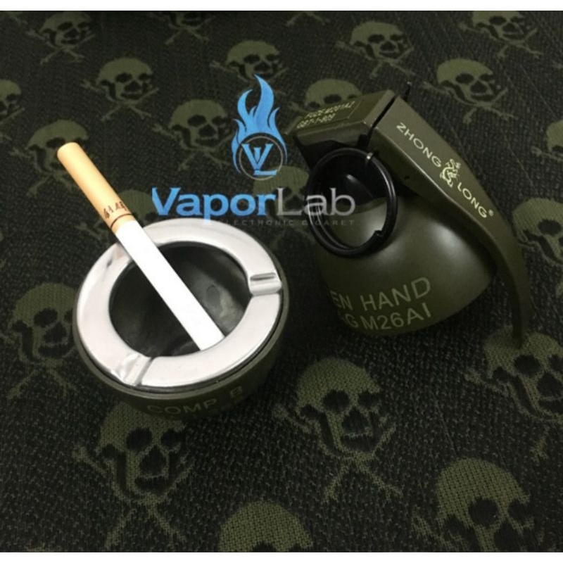 asbak plus korek api mancis model granat bomb shape ashtray lighter lucu