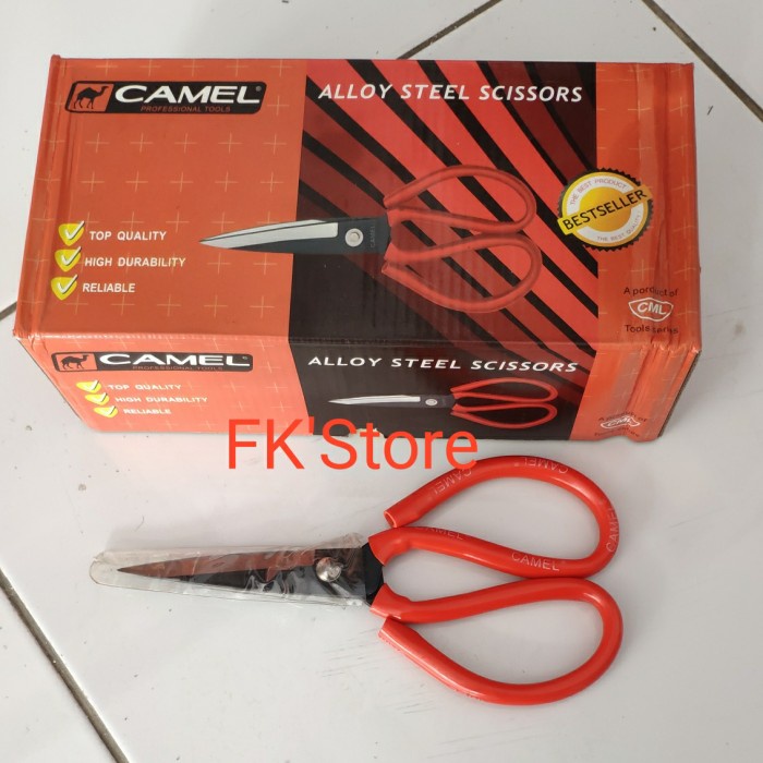 

Cantik Gunting Kulit/Gunting Kain/Gunting Seng/Gunting Kodok Serbaguna Camel Bergaransi