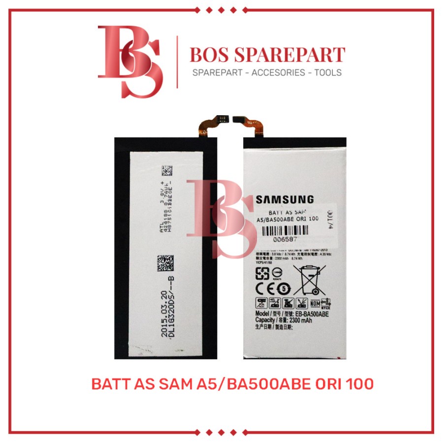 BATTERY AS SAMSUNG A5 / BA500ABE ORI 100 / BATERAI / BATRE