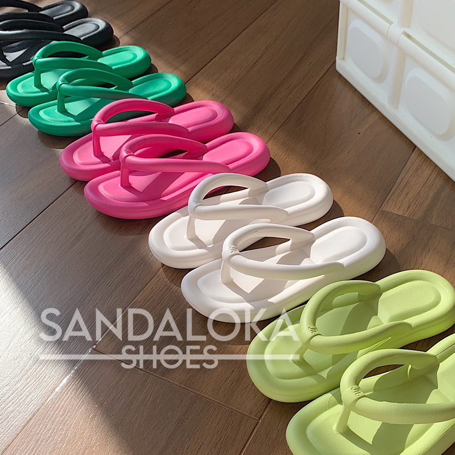 SANDAL EVA RUBBER PREMIUM WANITA | SLIPPER IMPORT JELLY NON-SLIP KARET EMPUK DAN RINGAN D53