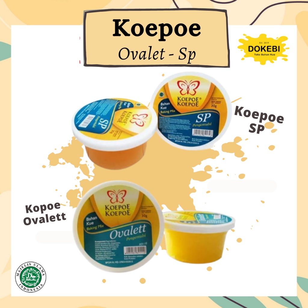 

KOEPOE KOEPOE OVALET - SP 30gr (Pengemulsi / Pengembang) Kupu-Kupu