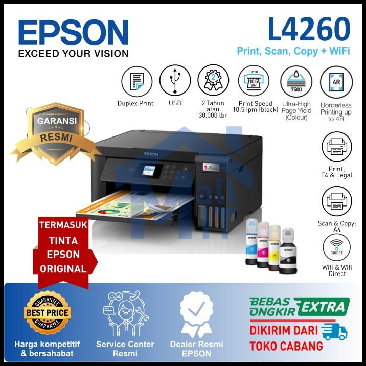 Printer Epson L4260 L 4260 L-4260 Pengganti L4160 L 4160 Wifi Duplex