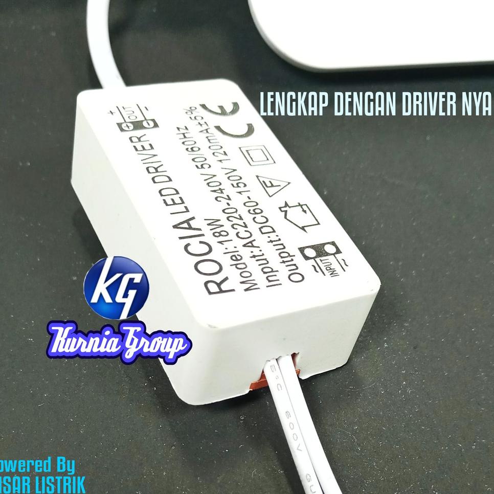 {KRB.18Oc22l} Downlight LED 18w PUTIH KOTAK Panel SLIM tipis Down Light 18 Watt Inbow Plafon PANEL L