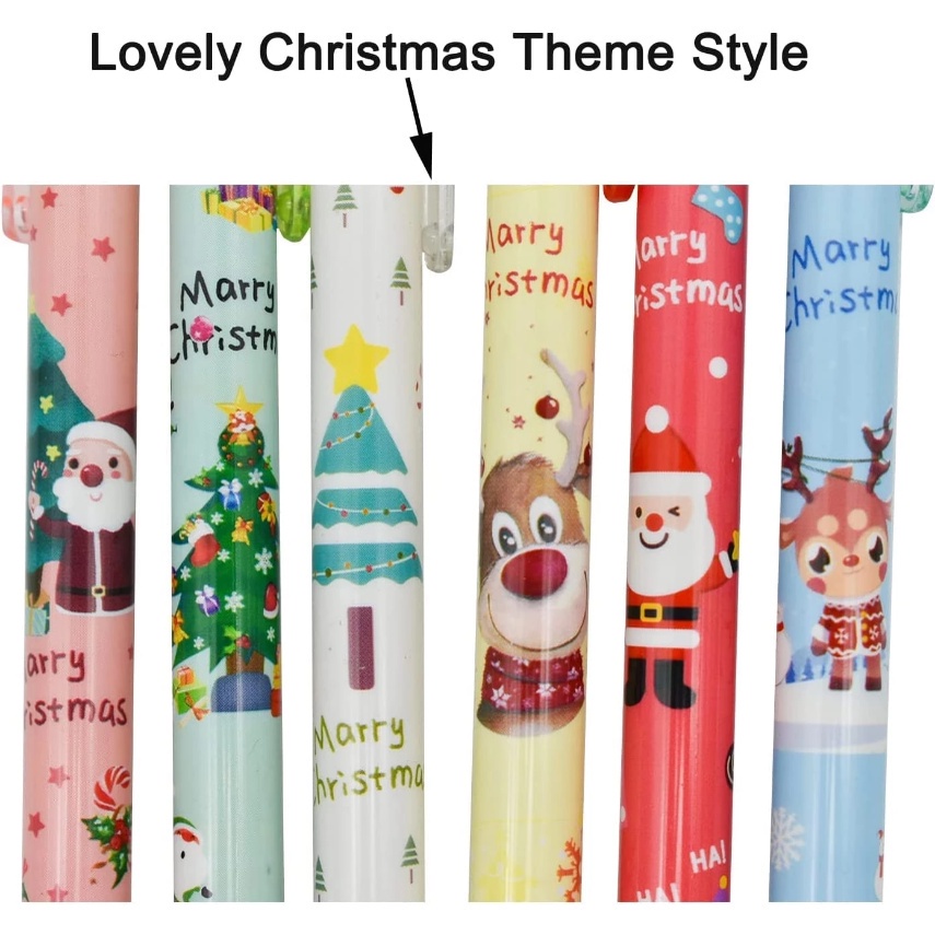 Pulpen Dengan Hiasan Sinterklas Untuk Sekolah / Kantor