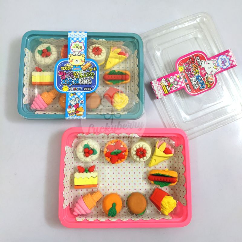 

Penghapus Pensil/Eraser Lucu unik bebtuk Makanan isi 10pcs