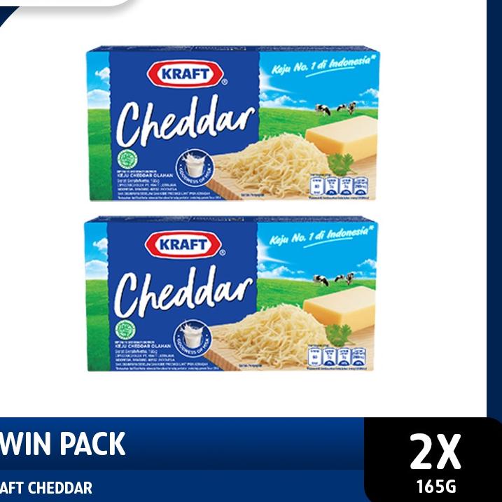 

COD✔️Kraft Keju Cheddar 165 gr x 2|SQ7