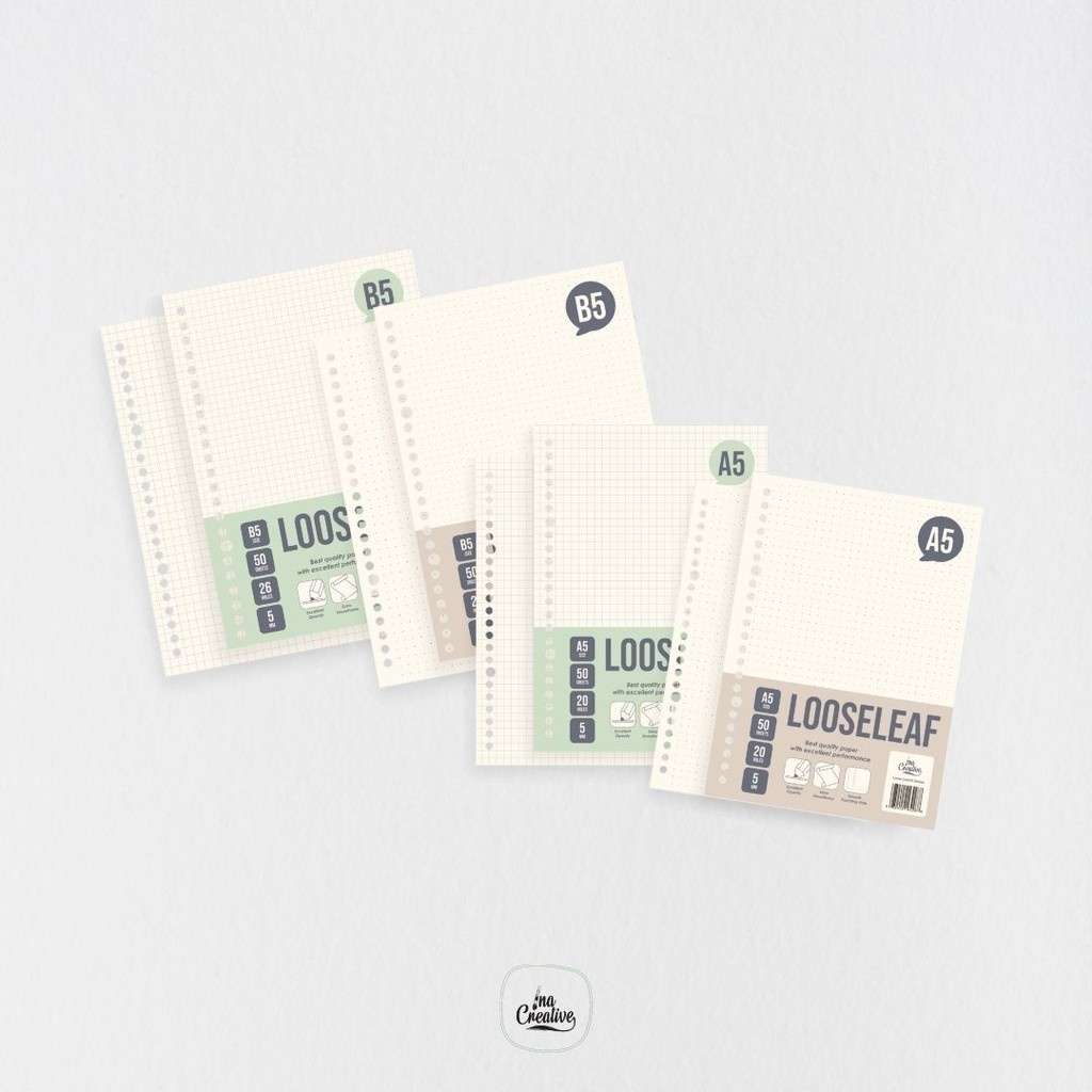 

KERTAS BINDER B5 MURAH LOOSELEAF KOTAK INA CREATIVE