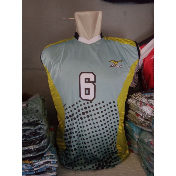 jersey volly singlet printing team isi 12pcs