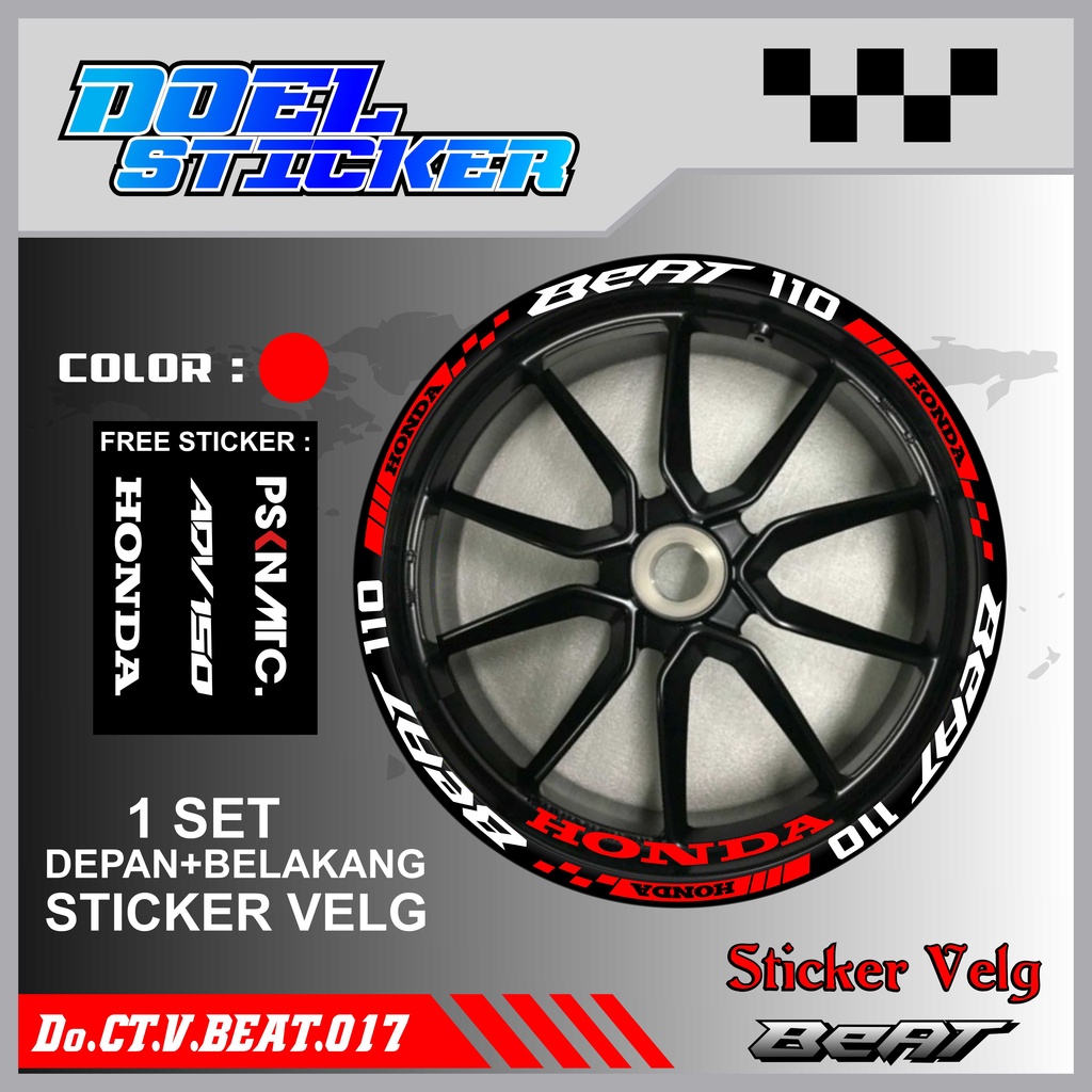 STICKER CUTTING LIST VELG HONDA BEAT VARIASI MOTOR DOEL 017