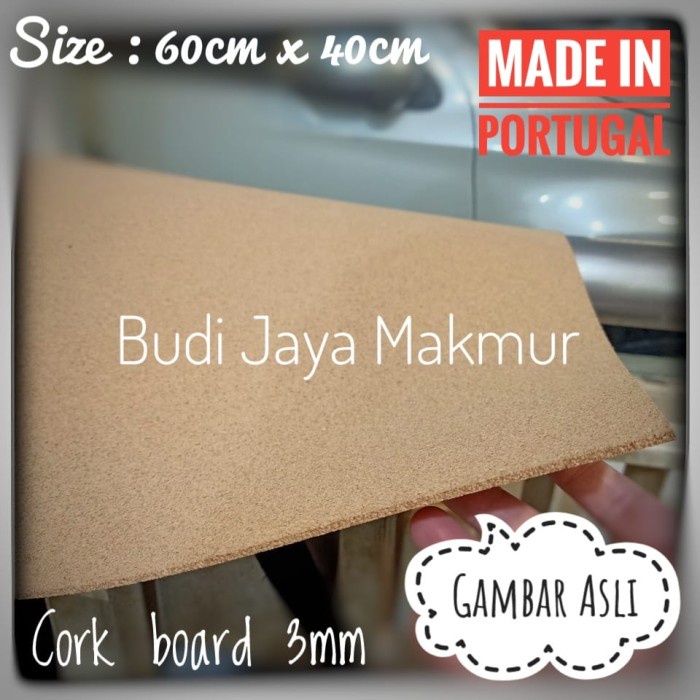 

Papan Cork Board 3Mm X 60Cm X 40Cm