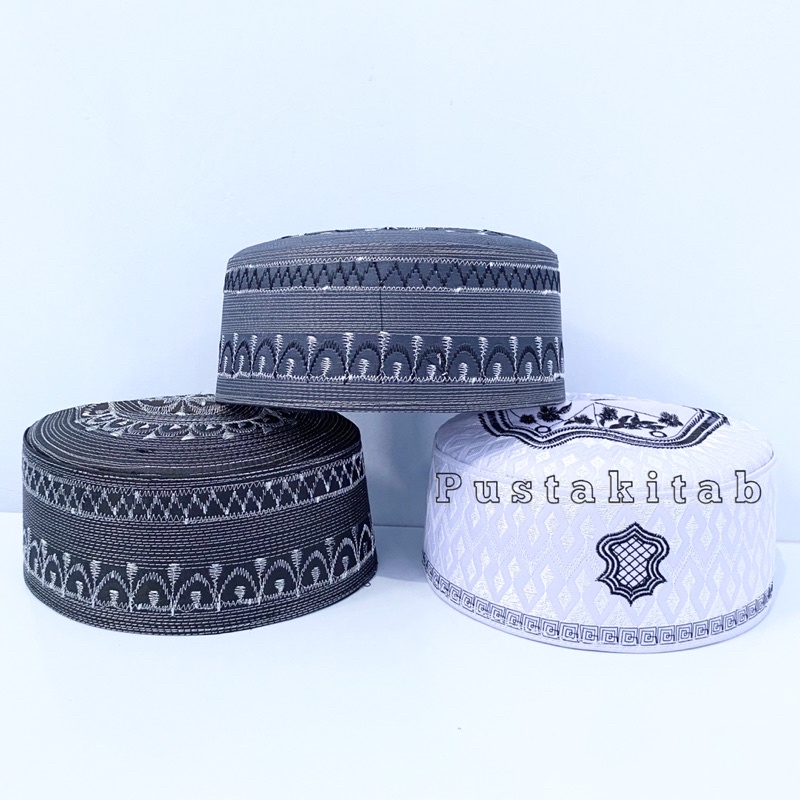 Peci Thailand Putih, Cream, Abu2 kopiah pakistan, kopiah asagofah pria, kopiah assagofah