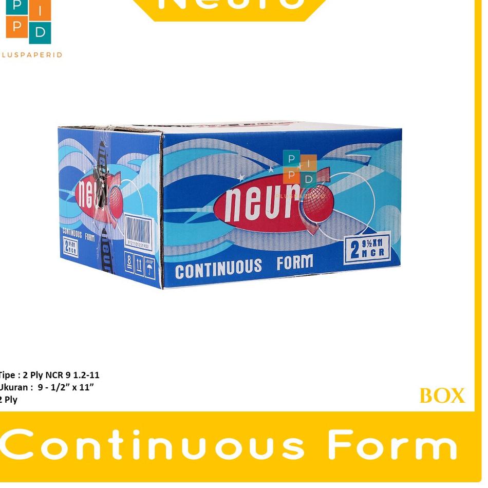 

Terlaris라마 NEURO - Continous Form 2 Ply 91/2 x 11/2 K2/2 Ncr - Box ~