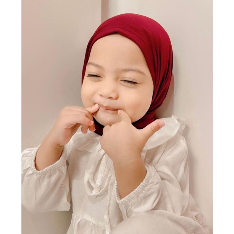 HIJAB ANAK 0-8THN JERSEY PREMIUM / HIJAB ANAK INSTANT SEGITIGA