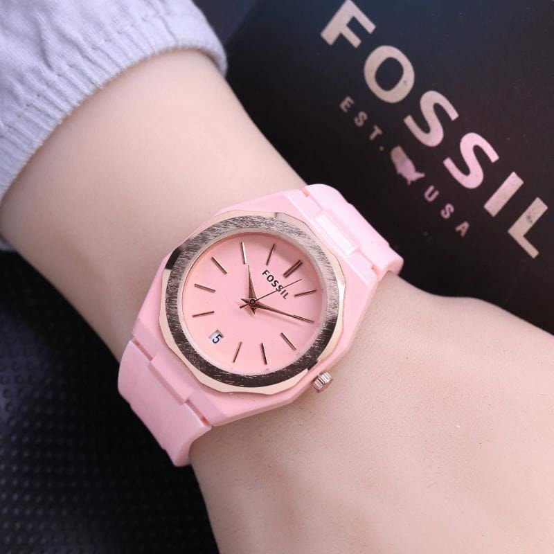 Jam Tangan Fossl Wanita Rubber Halus Terlaris Kasual Bisnis Bisa COD