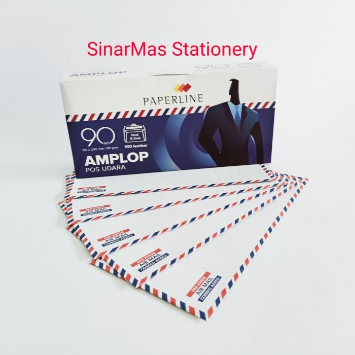 

Hemat Amplop Air Mail 90 Aps Paperline / Amplop Am Pos Udara Strip Perekat Hot Sale