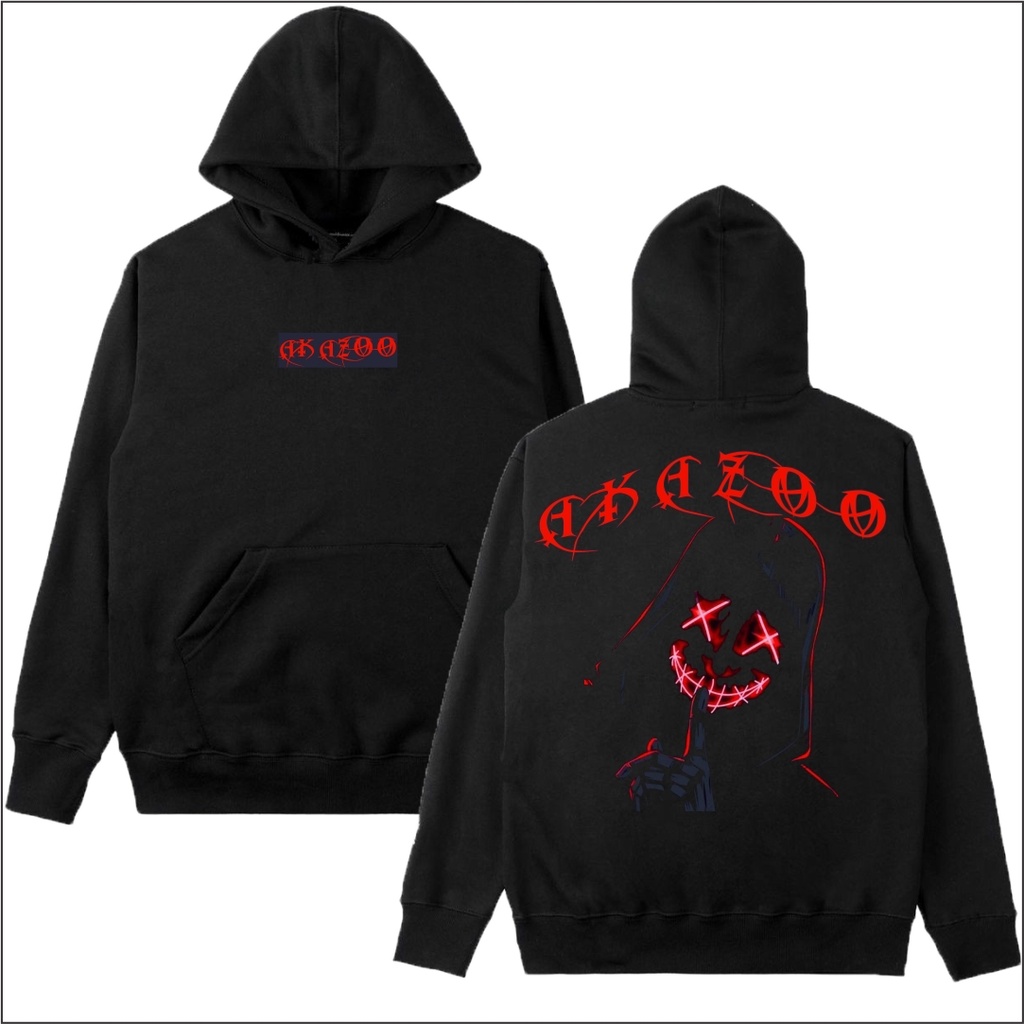 hoodie pria distro original brand 2022 akazoo warna hitam akazoo TOPENG ALAN WALKER gambar blakang sweater hoodie jumper pria wanita sablon depan blakang sweater cowok pria terbaru hudie pria keren unisex M L XL XXL akazoo official