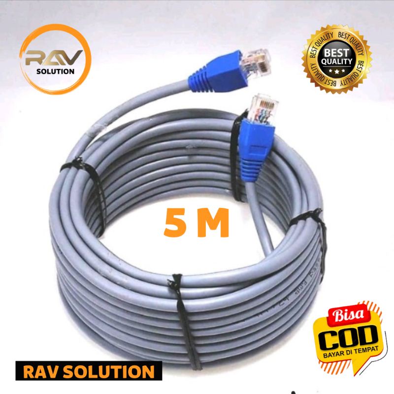 KABEL LAN / ETHERNET CAT 5 INDOOR 5 METER SIAP PAKAI
