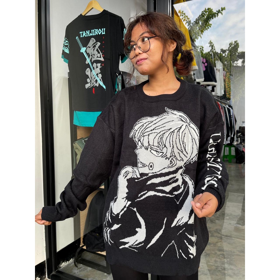 Sweater Rajut Inumaki Toge Anime Manga Jujutsu Kaisen Premium Unisex