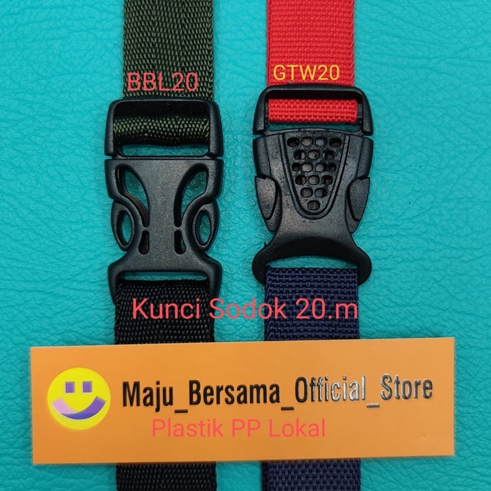 Buckle Plastik PP Lokal - Kunci Sodok 20mm isi 120 pcs- SW1