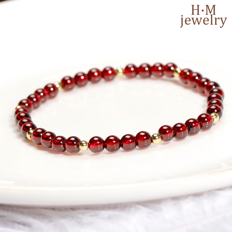 Set Gelang Kristal Garnet