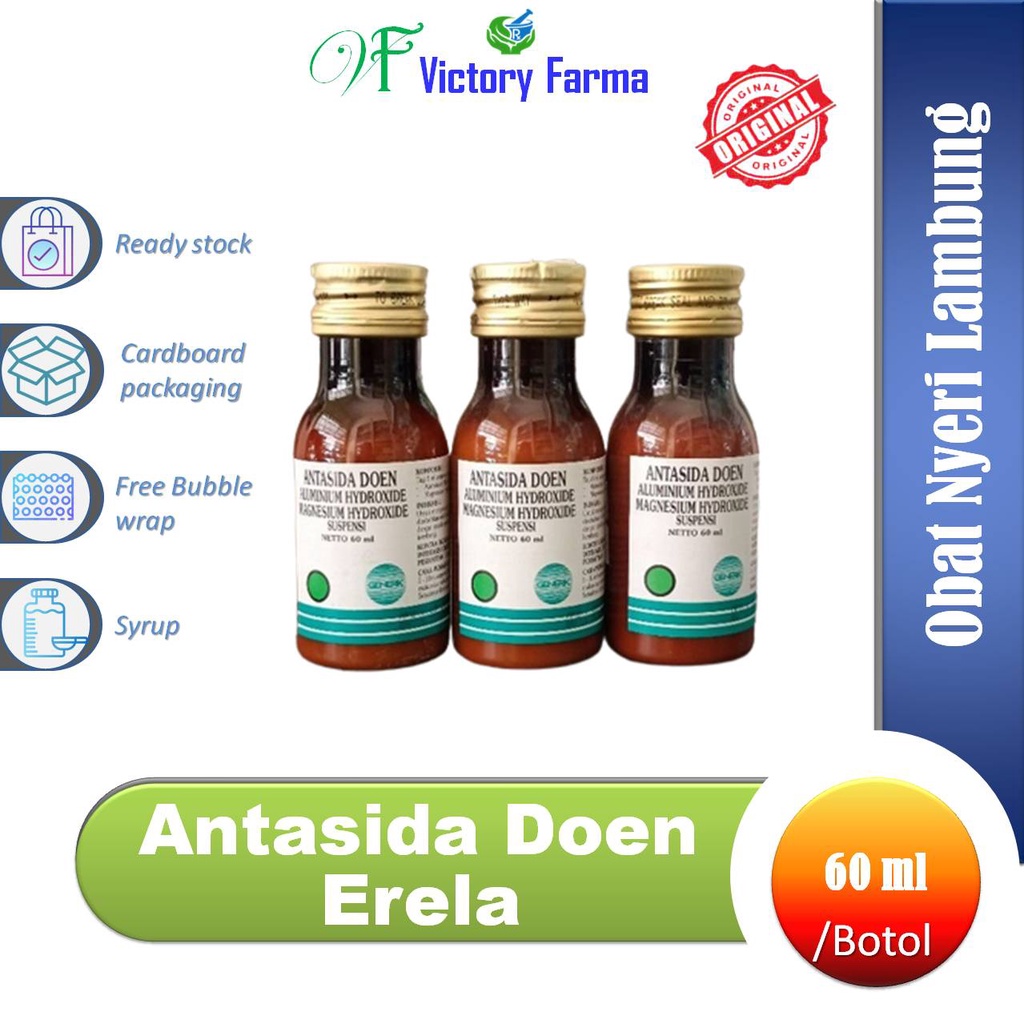 Antasida Doen Erela Sirup 60 ml/ Obat Nyeri Lambung/ Asam lambung