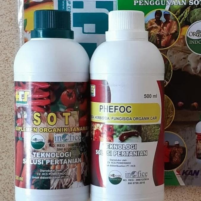 Anyar pupuk dan pestisida organik cair untuk tanaman - PHEFOC dan SOT HCS g>