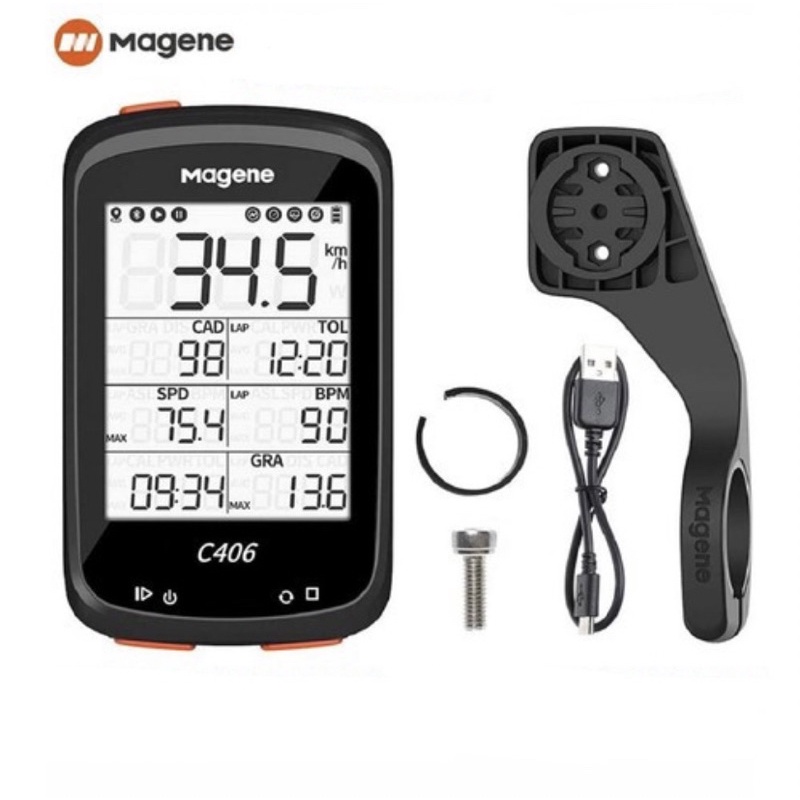 Magene C406 Computer Sepeda dengan GPS Spedometer/Bluethooth