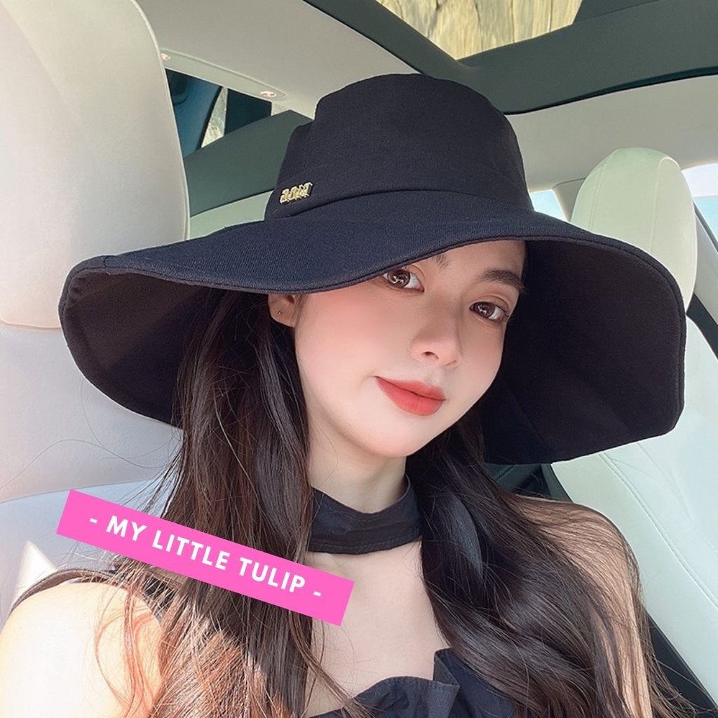 Topi Lebar Topi Bucket Besar Wanita / Topi Cewek / Colorful Bucket Hat