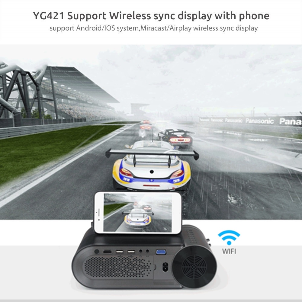 YG421 SAME SCREEN WIFI - Proyektor LED Projector 720P 150 ANSI Lumens