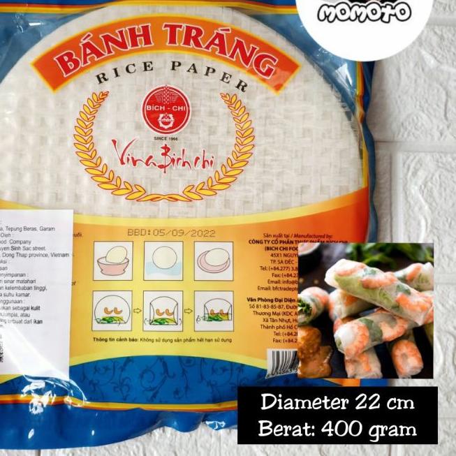 

BAYAR DITEMPAT✔️Banh Trang 400 gr Vietnam Rice Paper / Kulit Lumpia Vietnam / Spring Roll / Salad Wrap|RA3