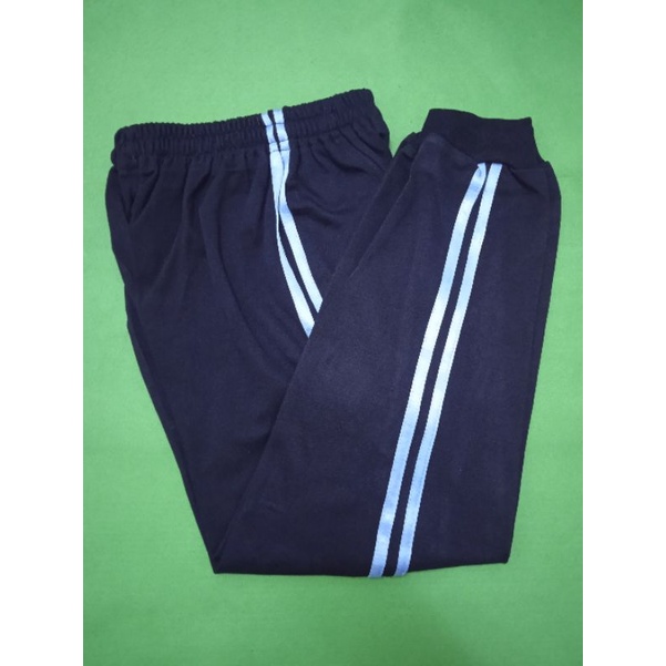 Celana dan Baju Training Olahraga Navy List Biru