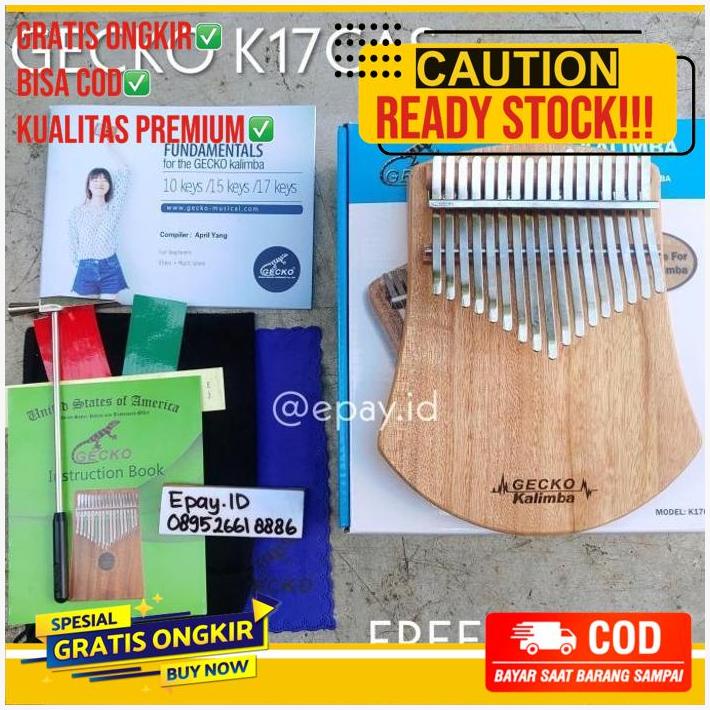 Gecko Kalimba 17 Keys Solid Camphorwood Kalimba Mbira Piano K17Cas