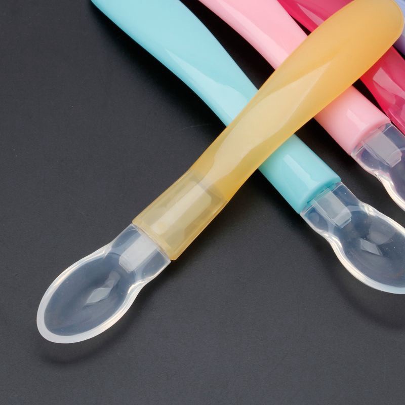 sendok makan bayi behan silikon lembut bpa free