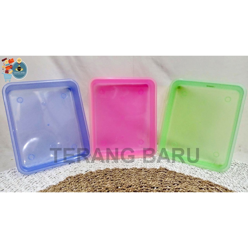 NAMPAN SAP STAR DX SEGI EMPAT WARNA TRANSPARAN | BAKI PLASTIK | NAMPAN PLASTIK | TRAY PLASTIK
