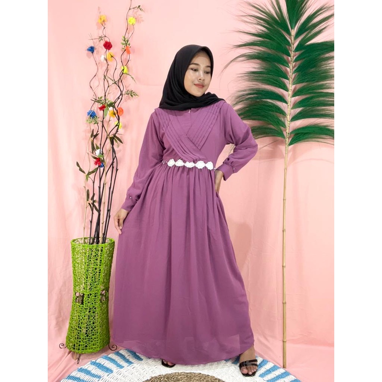 LANGSUNG KIRIM CERUTY PRINCESS SUPER JUMBO XXXL [ LD 130 BB 95- 120 KG]GAMIS CERUTY BEBYDOL RENDA /GAMIS MUTIARA/ BUSUI