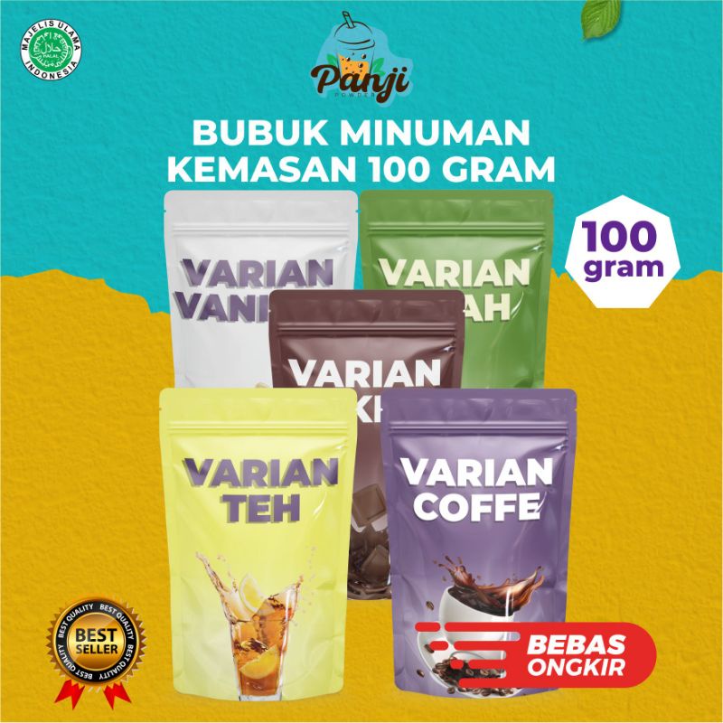 bubuk minuman rasa kopi 100gr bubuk minuman aneka rasa coffee serbuk minuaman bubuk minuman kekinian