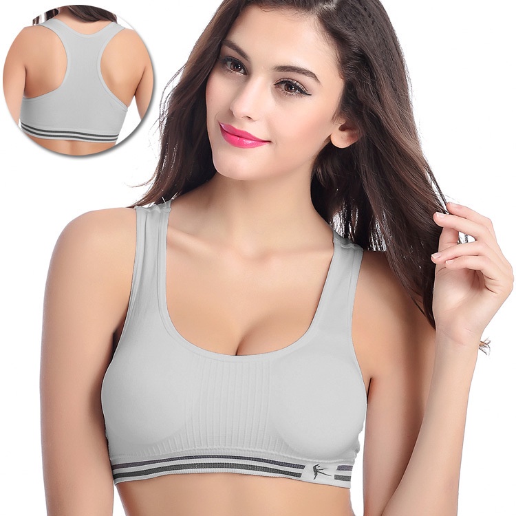 Tanpa Kawat Bh Olahraga Tanpa Cincin Baja Fixed Bra Tahan Guncangan Gym Fitness Elastis Bra Olahraga 6605