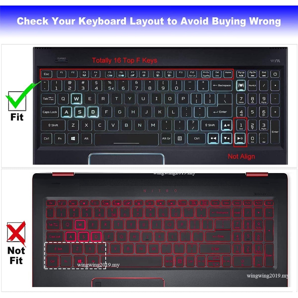 Cover Keyboard Bahan Silikon Untuk Acer Nitro 5 AN517-54 AN517-55 AN517-52 AN517-51 AN517-57 AN517-53 17.3