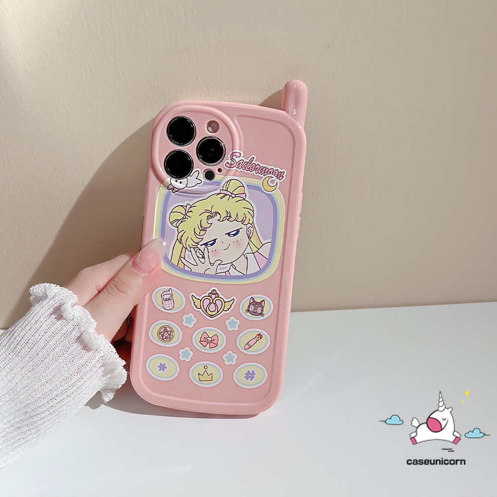 Casing Soft Case Motif Sailor Moon Untuk iPhone 14 7 8 Plus X XR XS Max 11 12 13 14 Pro Max