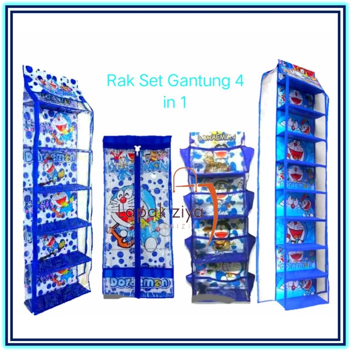 TERMURAH 4in1 (RAK TAS+RAK SEPATU+RAK JILBAB+RAK KECANTIKAN) / RAK SET / RAK GANTUNG