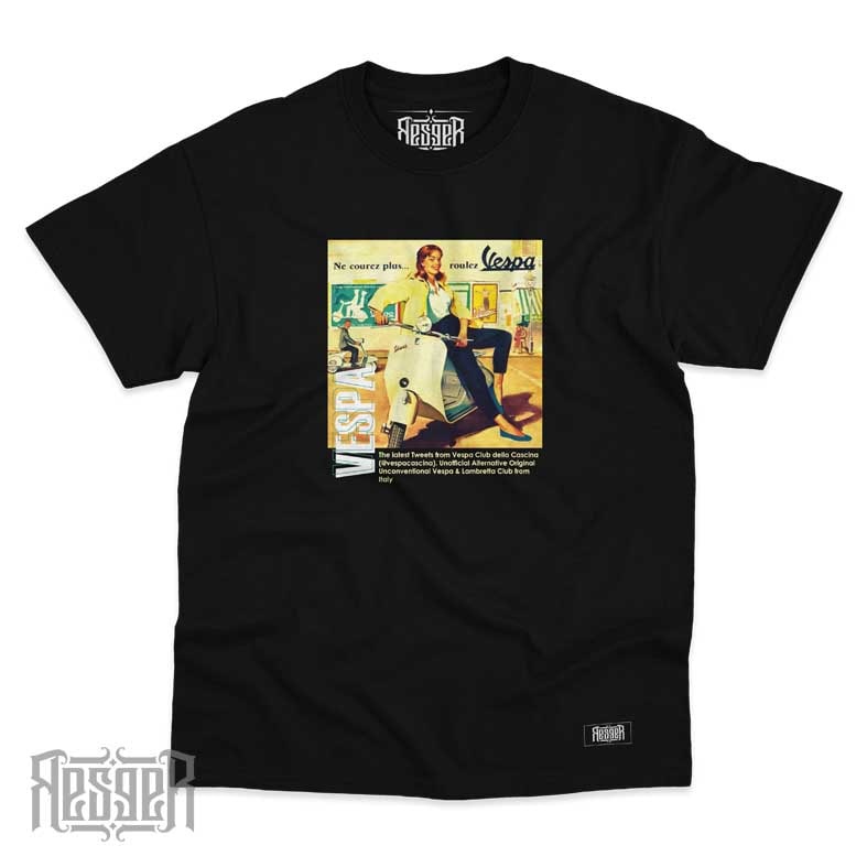 Resger T-shirt Vespa Catalog Unisex Black