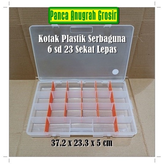 Tempat Perhiasan Kotak Plastik Storage Box 6 / 23 Sekat Copot Lepas Perhiasan Aksesoris
