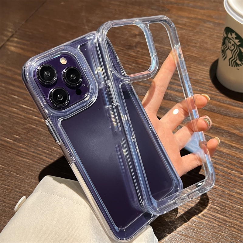 Armour Military Hard Clear Case Transparan Bahan Aktilik For IPHONE 14 6 7 7+ 8 8+ SE 2 X XS MAX XR 11 12 13 14 PRO MAX Casing Transparan Akrilik