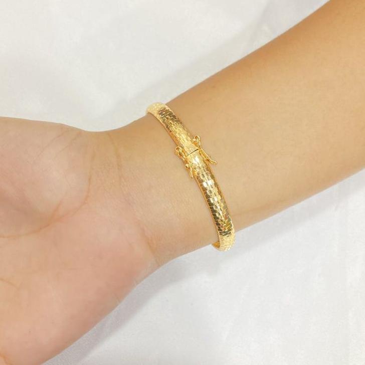 Terbaru gelang tangan kolong 2pcs gelang keroncong kolong isi 2 perhiasan wanita titanium gold